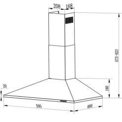 Berdsen BT-214 60 cm spiskåpa svart