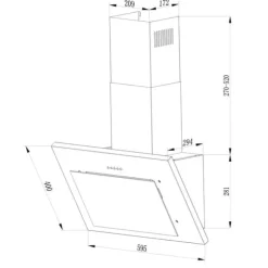 Berdsen BT-215 60 cm spiskåpa svart
