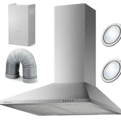 Berdsen BT-213 INOX 60 cm spiskåpa med skorsten