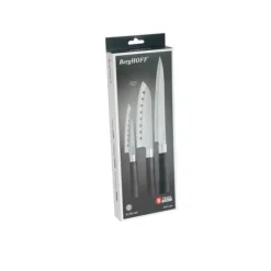 BergHOFF 3-delt knivst - Codon-serien med udskrings- og Santoku-knive til glat, non-stick skring