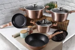 BERLINGER HAUS BH-6161 ROSEGULD GRANIT KRUKTOR SET, 17 DEL