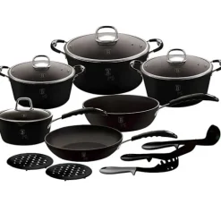 Berlinger Haus Granitgrytset BH-6129 Svart 8 delar