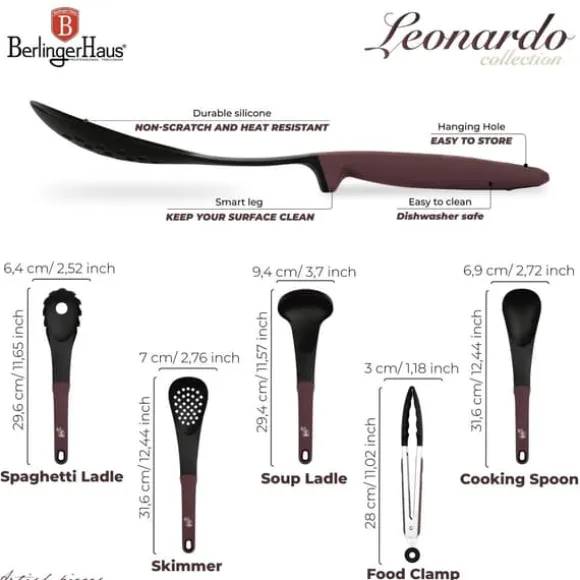 BERLINGER HAUS Leonardo BH-6337 5-delad köksredskapssats