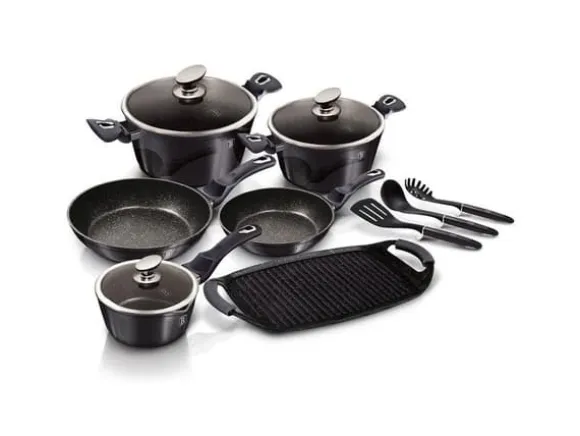 Berlinger Haus Lumarko Berlingerhaus Bh-6911 Carbon Pro Cookware Set!