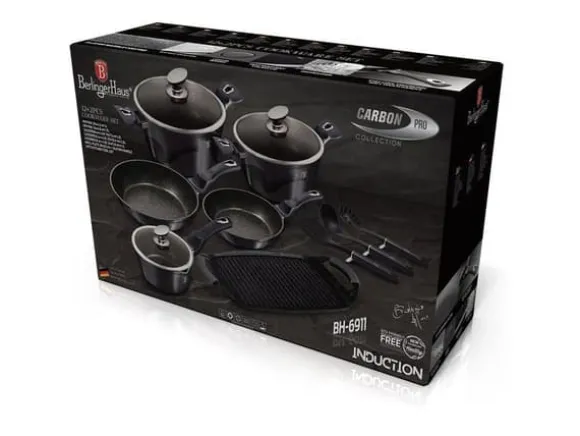 Berlinger Haus Lumarko Berlingerhaus Bh-6911 Carbon Pro Cookware Set!