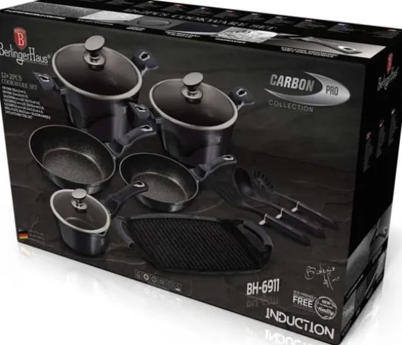 Berlinger Haus Lumarko Berlingerhaus Bh-6911 Carbon Pro Cookware Set!
