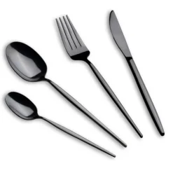 BESTÄCK 24 STK BERLINGER HAUS BH-3069 BLANSANDE SVART