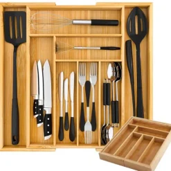 Bestickinsats / Lådinsats - 8 Fack - Bambu