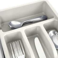 Besticklåda, askgrå, 36x25,5 cm