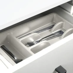 Besticklåda, askgrå, 36x25,5 cm