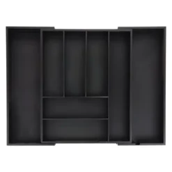 Besticklåda, Bambu, 35x43.5x6.5 cm, Svart