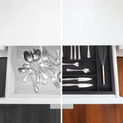 Besticklåda, Bambu, 35x43.5x6.5 cm, Svart