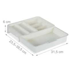 Besticklåda, Justerbar, 6x23,5x31,5 cm, Plast