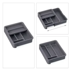 Besticklåda, 6,5x23,5x31,5 cm, Grå