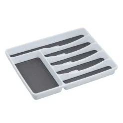 Besticklåda, 4.5x33x40 cm, Vit-Grå, Plast