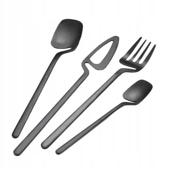 BESTICKSET Rostfritt Stål Modern 32 delar MATTSVART Set