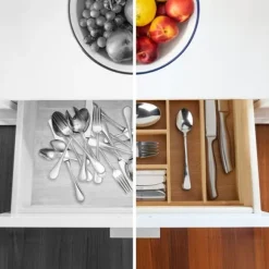 Bestickslåda, Bambu, 5x25,5x35,5 cm, Natur