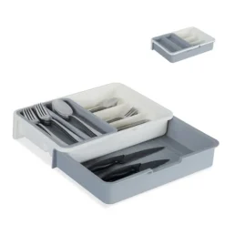 Bestickslåda, Justerbar, 6x23,5x31,5 cm, Plast