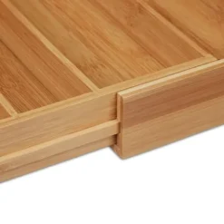 Bestickslåda, Utdragbar 9 fack, 5x49,5x44,5 cm, Natur