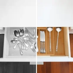 Bestickslåda, Utdragbar Bambu, 5x44,5x35,5 cm, Natur