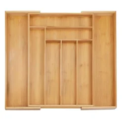 Bestickslåda, Utdragbar Bambu, 5x52x45,5 cm, Natur