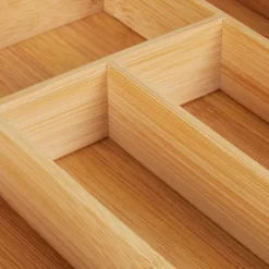 Bestickslåda, Utdragbar Bambu, 5x52x45,5 cm, Natur