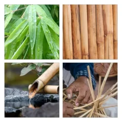 Bestickslåda, Utdragbar Bambuträ, 5x56x43 cm, Brun