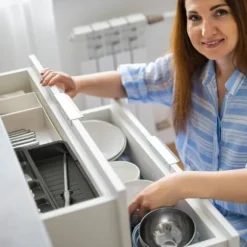 Bestickslåda, 6.5x23.5x31.5 cm, Svart