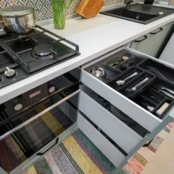 Bestickslåda, 6.5x23.5x31.5 cm, Svart