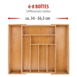 Bestickställ - Alpina - Bambu - Utsträckbar 34-56,5 cm - 6 fack - Ekologisk