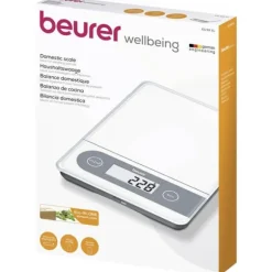 Beurer KS 59 Köksvåg digital Vägningsområde=20 kg Glas 220 x 300 x 25
