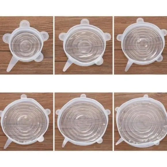 BH 6 X Silikonskydd, 6-pack av olika storlekar av utsträckbara lock...... - BHCYD821A2891