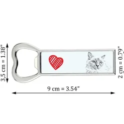 Birman - flasköppnare med katt, personlig kylöppnare, unik present till en man från Art-Dog
