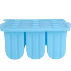 Blå 12-rutigt isbitsform Återanvändbara DIY-glassverktyg Kökstillbehör med lock