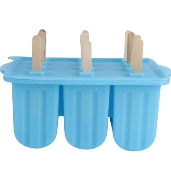 Blå 12-rutigt isbitsform Återanvändbara DIY-glassverktyg Kökstillbehör med lock