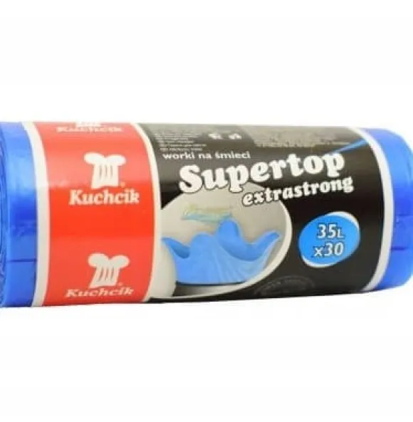 Blå Supertop soppåsar 35L 30 st Kuchcik