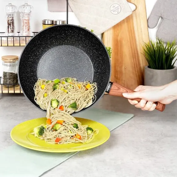 BLACK&WOOD granit wokpanna 28 cm