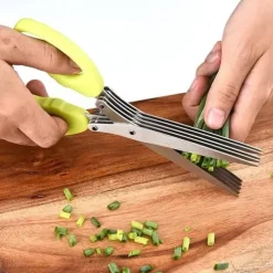 5-bladiga köksörtsaxar Multipurpose örtsaxar med rengöringskam, för kyckling, fågel, kött, [834]