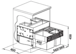 Blanco Select II XL 60/3 affaldssystem 3 spande