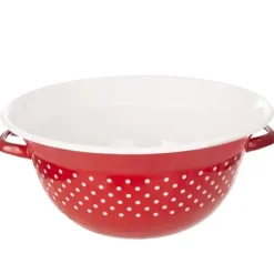 Blandningsskål, emaljerad stål, 9 liters kapacitet,Röd