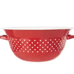 Blandningsskål, emaljerad stål, 9 liters kapacitet,Röd