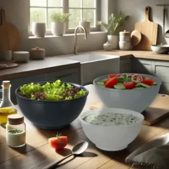 Blandningsskålsset, plast, grå