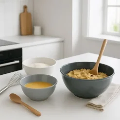 Blandningsskålsset, plast, grå