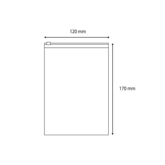 Blixtlåspåsar utan etikettremsor (L x B) 170 mm x 120 mm Transparent Polyeten 100 st
