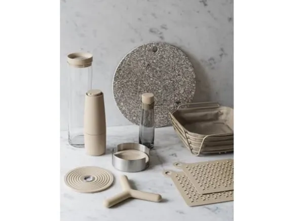 Blomus 64065, Rund, Silikon, Beige, Silver, Monokromatiskt, 11 cm, 4 cm