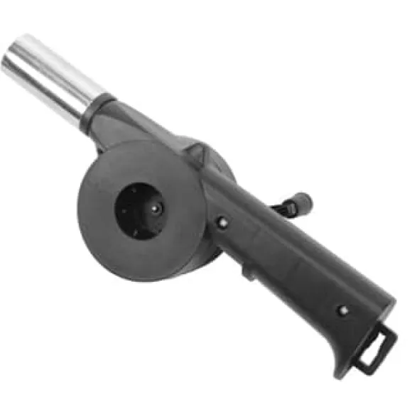 Blåsbälg för grillen med vev