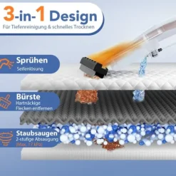 Blöt- och torrsug, 44,5x35x50 cm, Gul och Svart