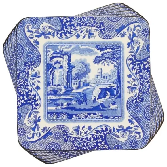 Blue Italian Glasunderlägg, 6-Pack - Spode