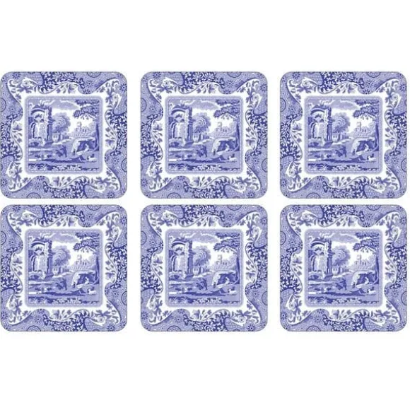 Blue Italian Glasunderlägg, 6-Pack - Spode