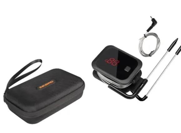 Bluetooth BBQ-termometer, 2 sonder, trådlös räckvidd 100 meter,2x med ett ärende